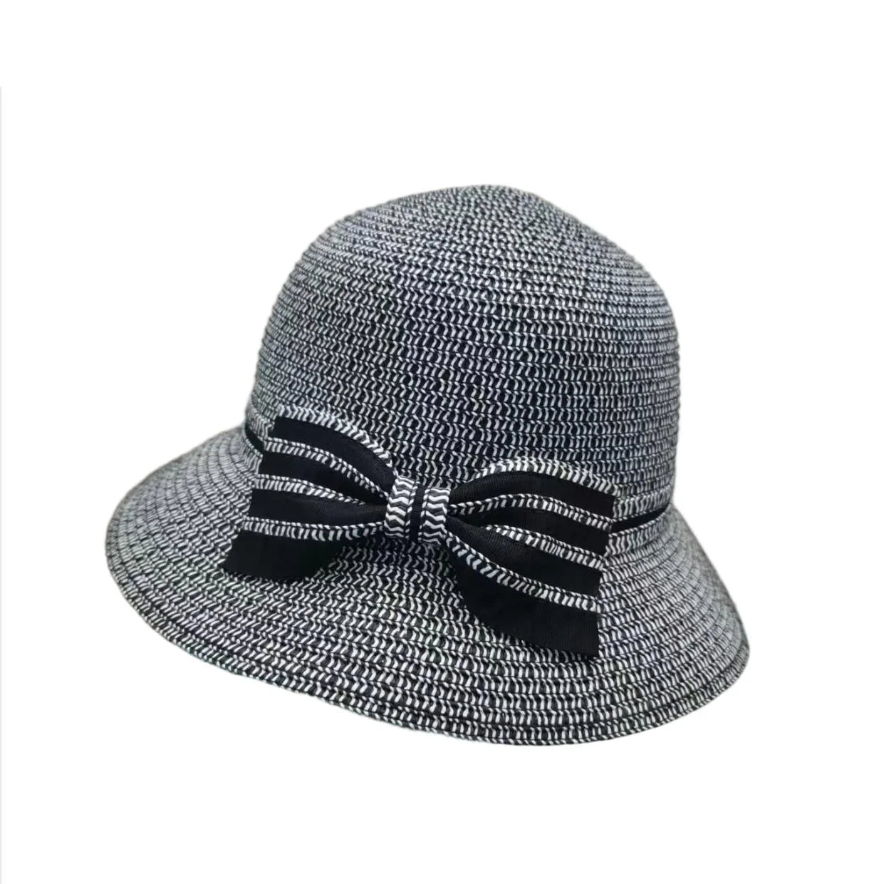 Spring Summer Straw Hat for Women Camellia Luxury Brand Bucket Hat Elegant Floral Elegant Straw Travel Beach Panama Cap Sun Hat