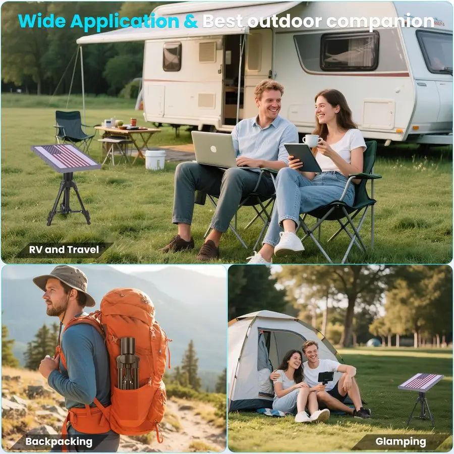 for Starlink Mini Tripod Mount with Pipe Adapter Adjustable Height and Angle for Starlink Mini Tripod kit for Outdoor Camping, T