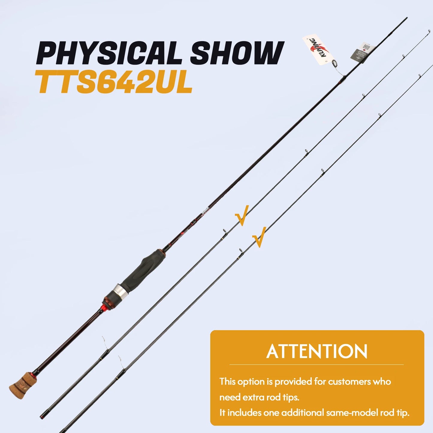 Deliver from USA KUYING TETON TTC662L TTC632UL TTS662L TTC602LS TTS602LS Fishing Lure Rod Casting Spinning River Stream Carbon