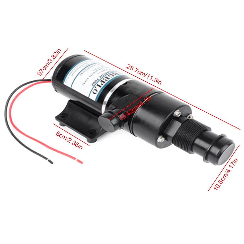 Toilet Water Pump, RV Macerator Waste Pump, Camper MP-4500 12V, Auto Shut-Off Overheat Protection, Motorhome, Caravan