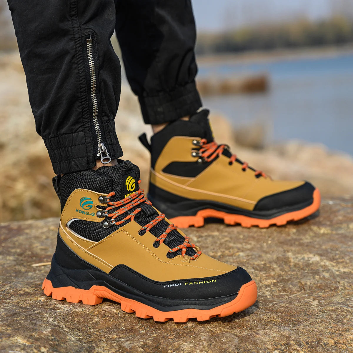 VEIGAR Men's Protective Work Shoes Steel Toe Safety Boots
