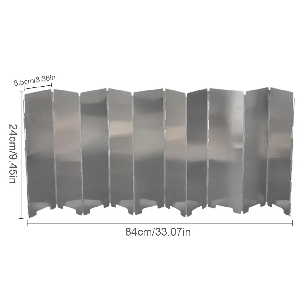 JOCESTYLE Aluminum Foldable Wind Shield For Gas Stove