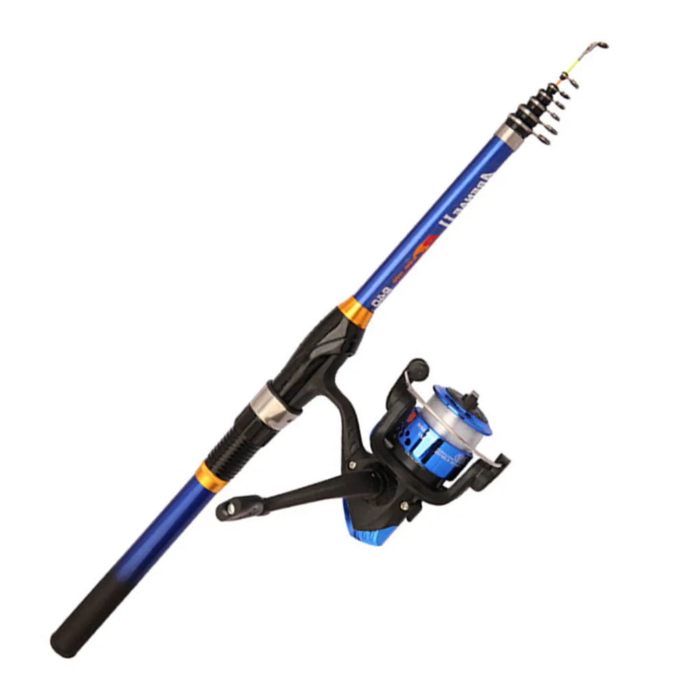 Telescopic Carbon Spinning Fishing Rod For Outdoor Casting
