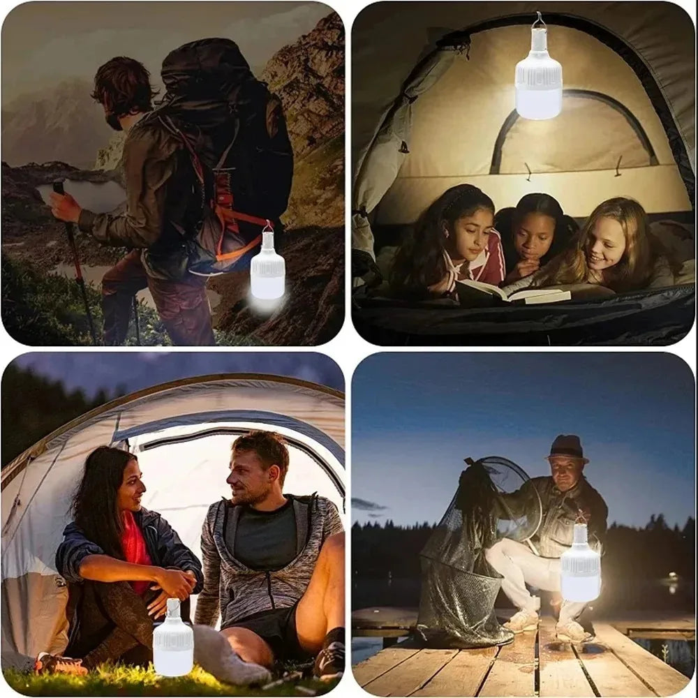 USB Rechargeable LED Lantern for Outdoor Camping and Emergency Use