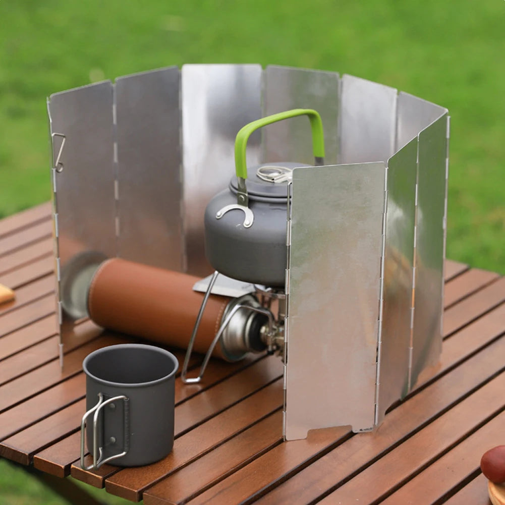 JOCESTYLE Aluminum Foldable Wind Shield For Gas Stove