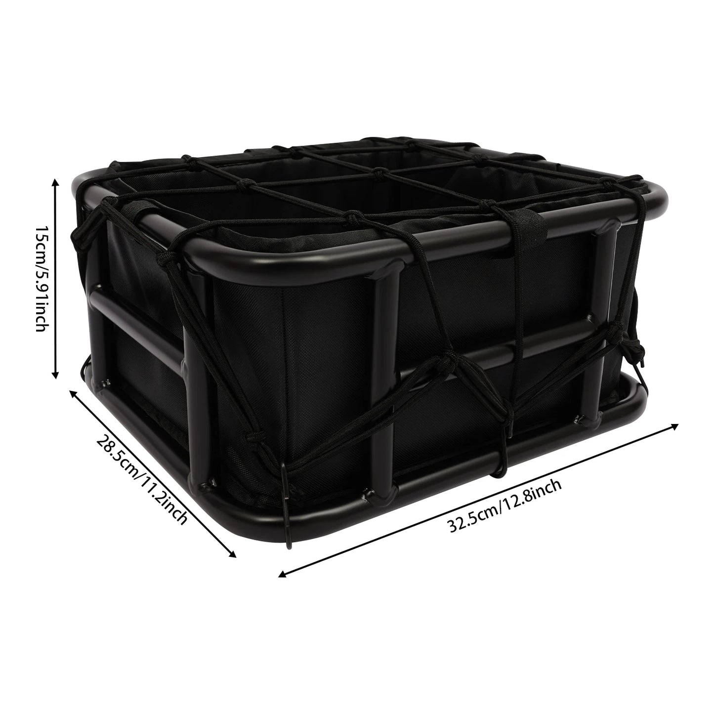 Sturdy Welded Bicycle Rear Rack Basket, Anti-Rust Wear Resistant Storage Basket With Cable Ties For Outdoor Riding