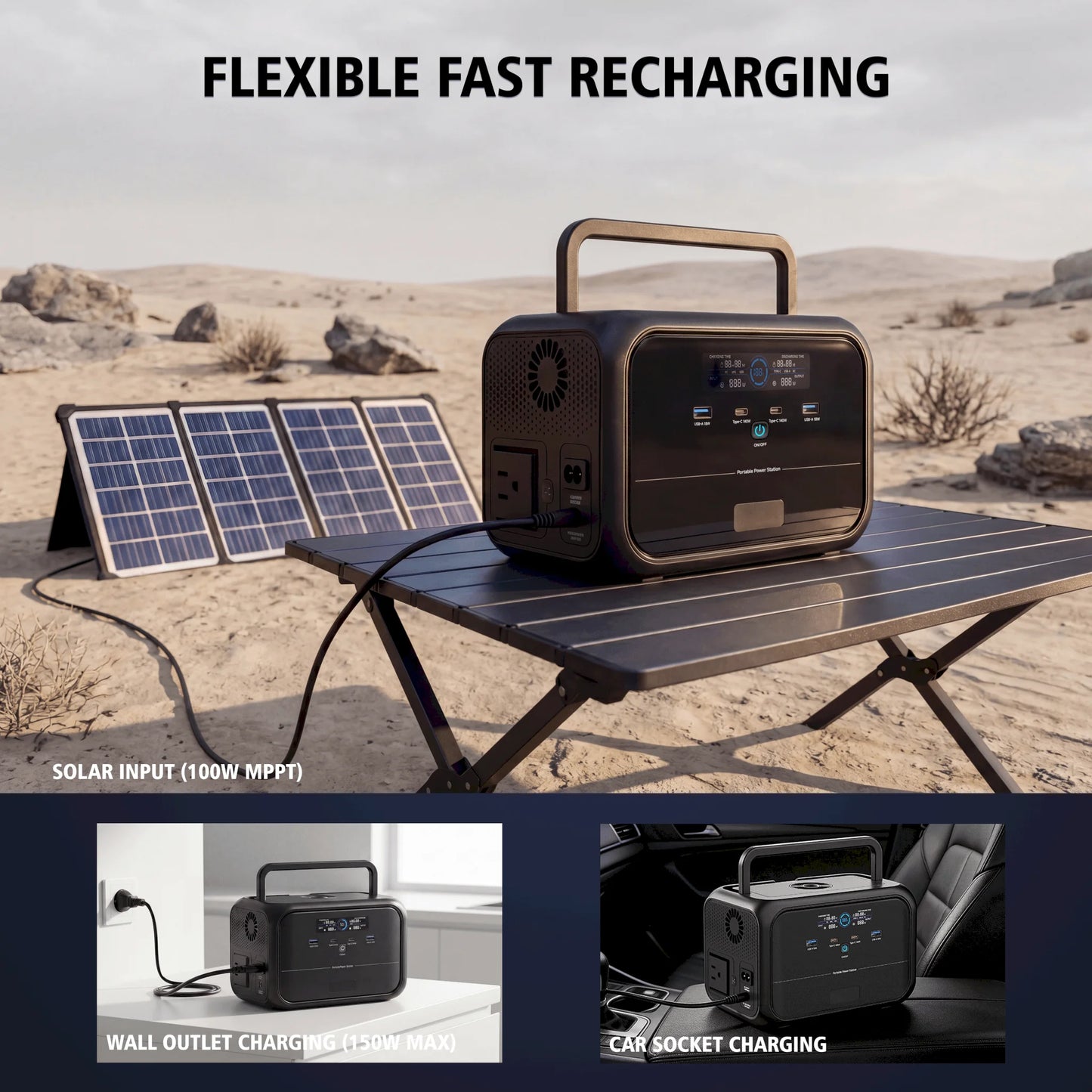 110V Camping Portable Power Station Ecoflow 300W Portable Power Supply Generator Compact And Lightweight Emergeny Power Supply
