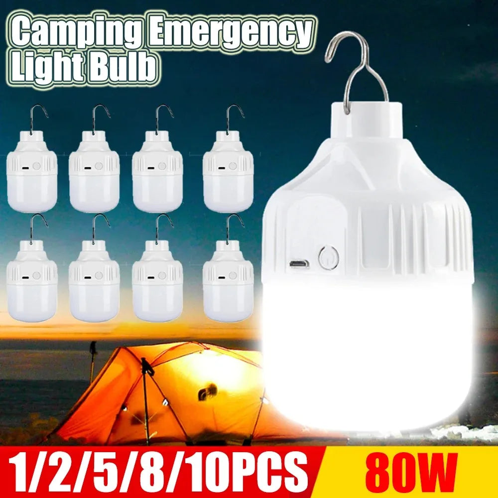 USB Rechargeable LED Lantern for Outdoor Camping and Emergency Use