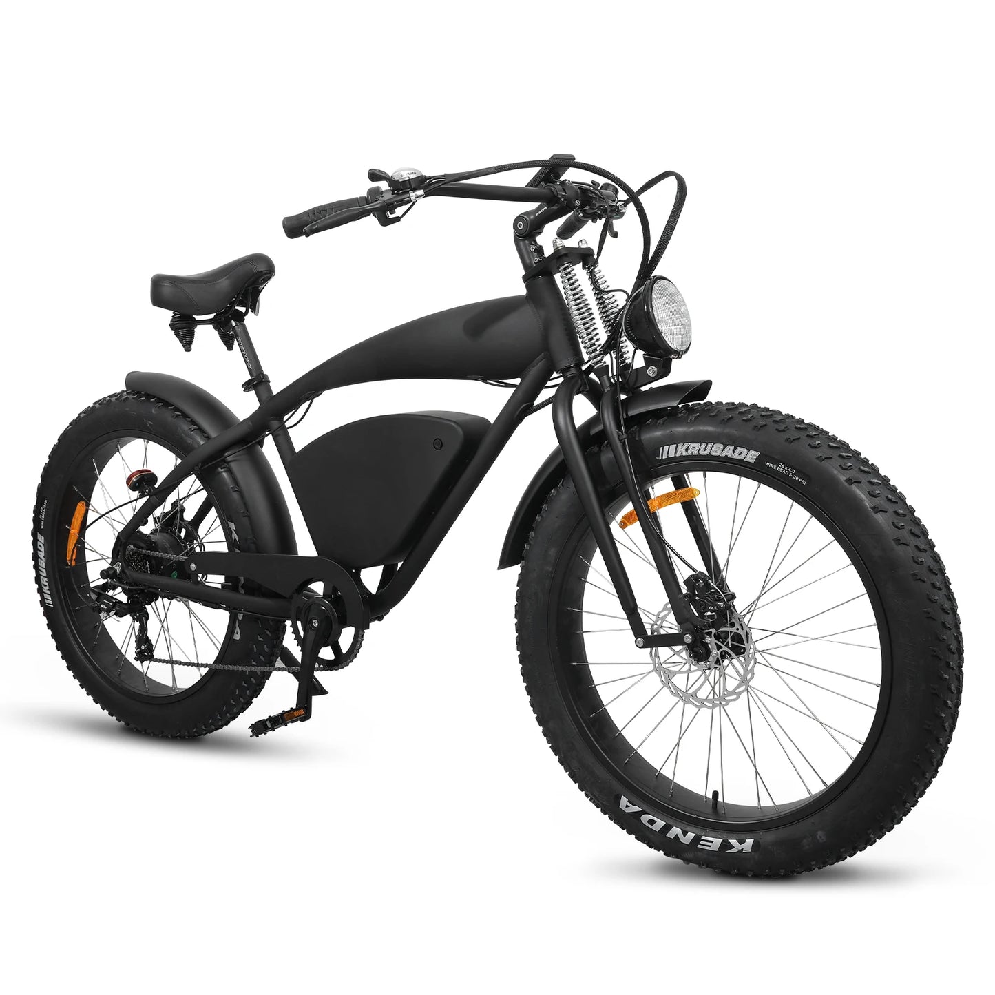 Xtion Electric Mountain Bike 48V 37MPH All-Terrain Fat Tire E-Bike, 45 Mile Dual Suspension Off-Road Beach with LCD Display UL