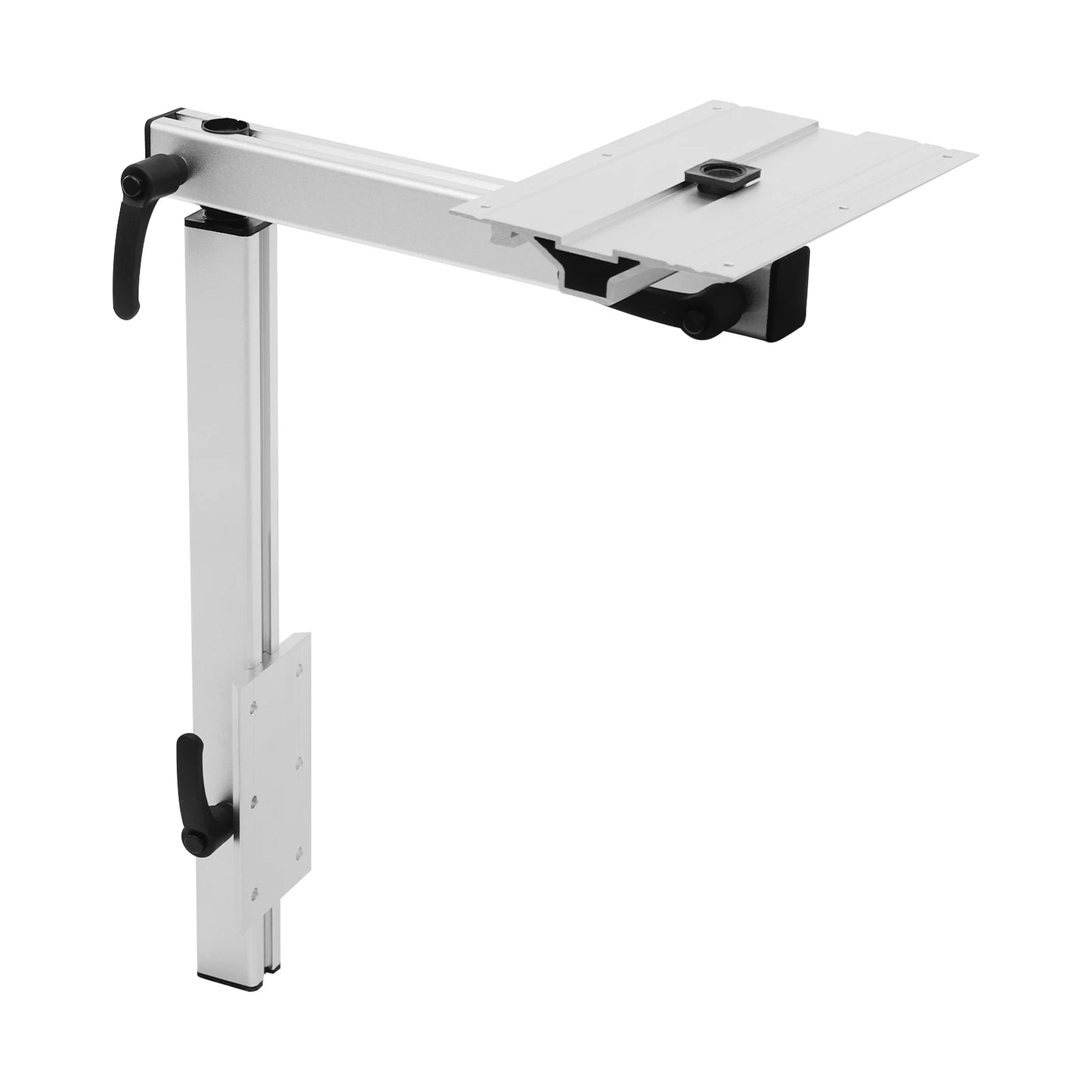 RV Telescopic Table Leg Silver Heavy Duty 360° Table Leg Yacht Aluminum Alloy Detachable Table Leg with Tabletop Carrier Board
