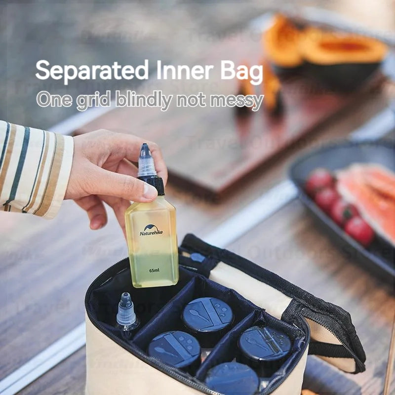 Naturehike Outdoor BBQ Picnic 8 Pieces Set Seasoning Spice Storage Jars Set With Storage Bag Delivery Bags Camping Accessories