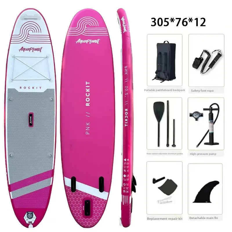 Thickened Double-layer Stand-up Paddle Board Inflatable Surfing Board Stable Outdoor Water Sports Family Camping Travel Gear