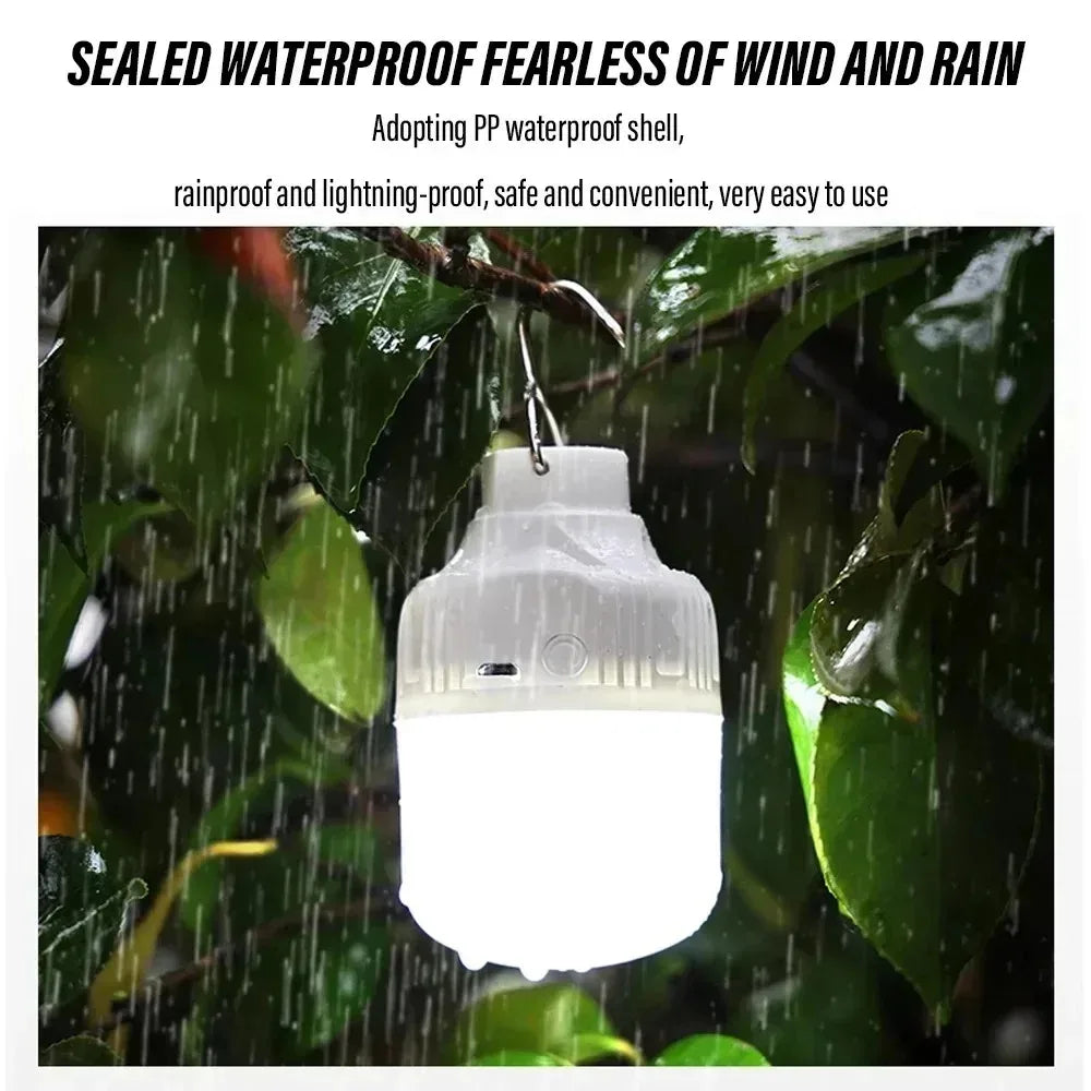 USB Rechargeable LED Lantern for Outdoor Camping and Emergency Use