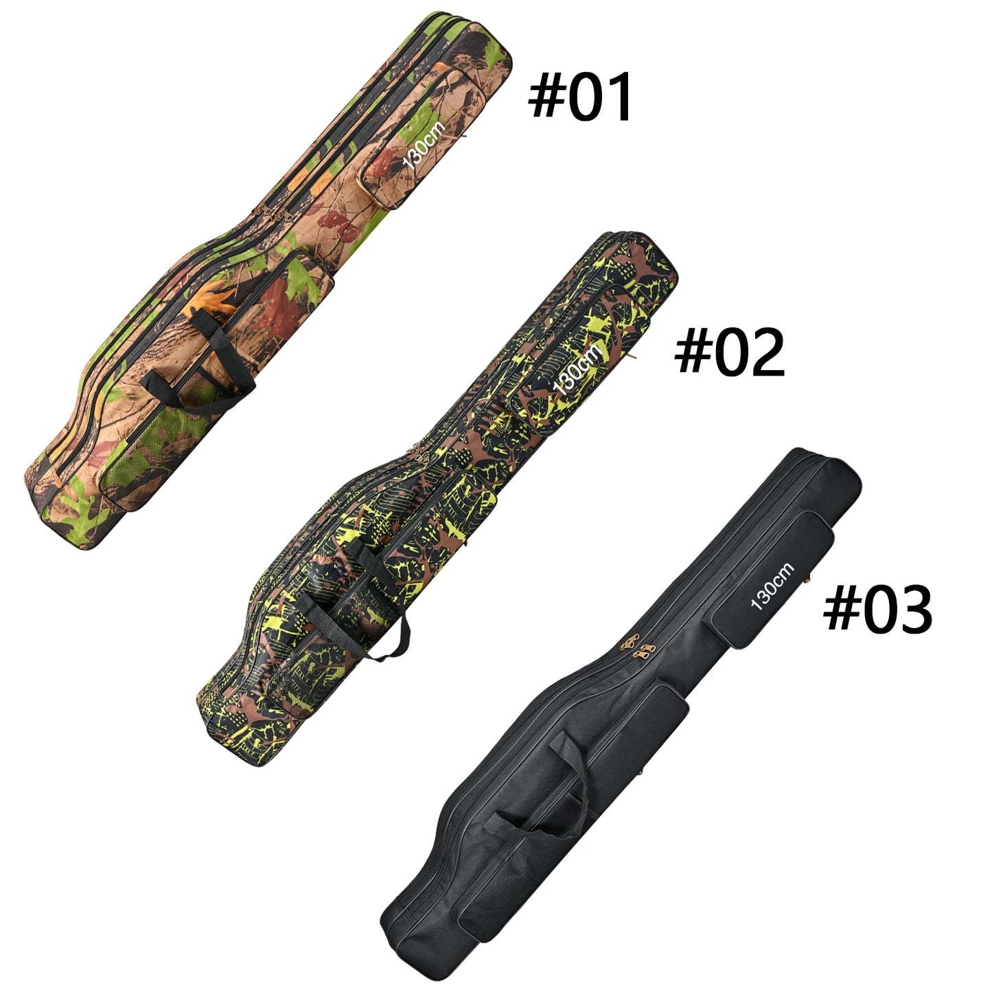 Fish Tackle Rod Holdall Bag Waterproof Oxford Fishing Pole Storage Bag Large Capacity 130cm for Men Family Travel Gifts