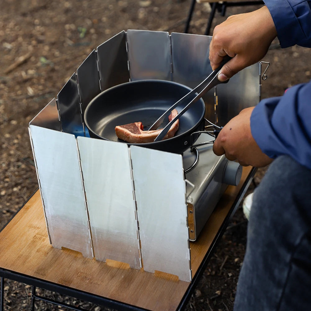JOCESTYLE Aluminum Foldable Wind Shield For Gas Stove