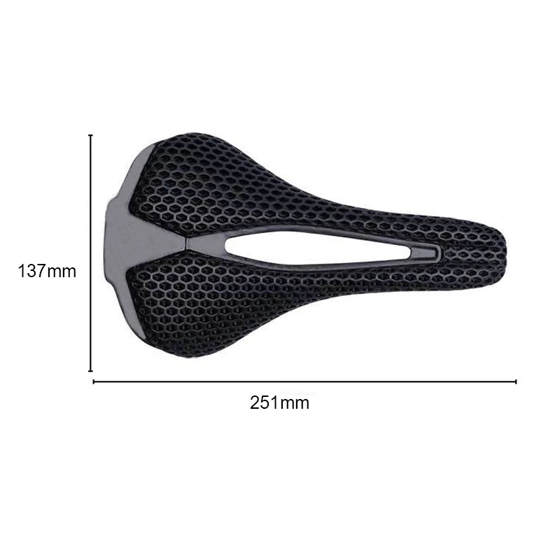 3D Printed Bicycle Saddle Ultralight 140g Carbon Saddle 250x140mm Bike Seating for MTB Gravel Road Bike Seat Cycling Parts