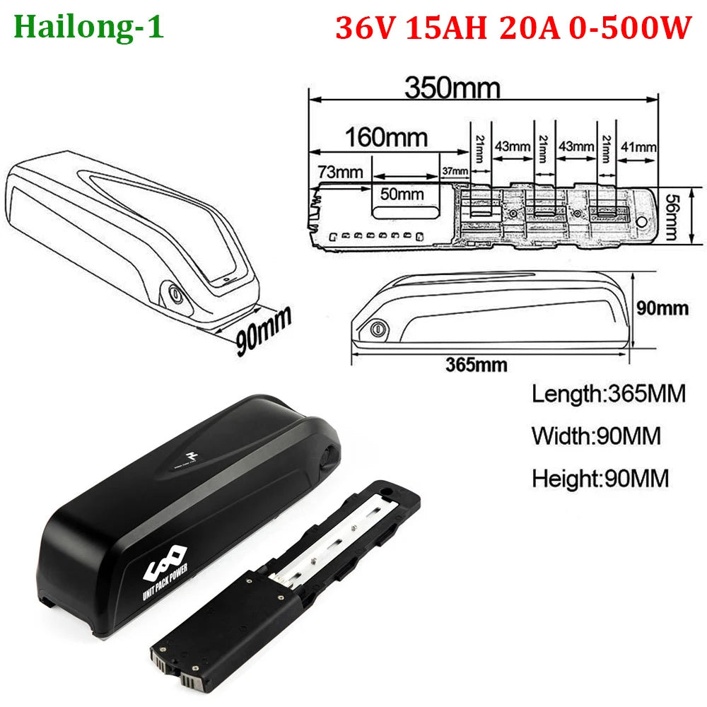 21700 Ebike Battery 52V 48V 24Ah Downbtube Polly Lithium Battery Pack For 350W 500W 750W 1000W 1500W Motor Electric Bike Kits