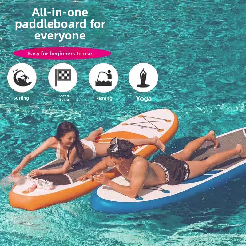 Thickened Double-layer Stand-up Paddle Board Inflatable Surfing Board Stable Outdoor Water Sports Family Camping Travel Gear