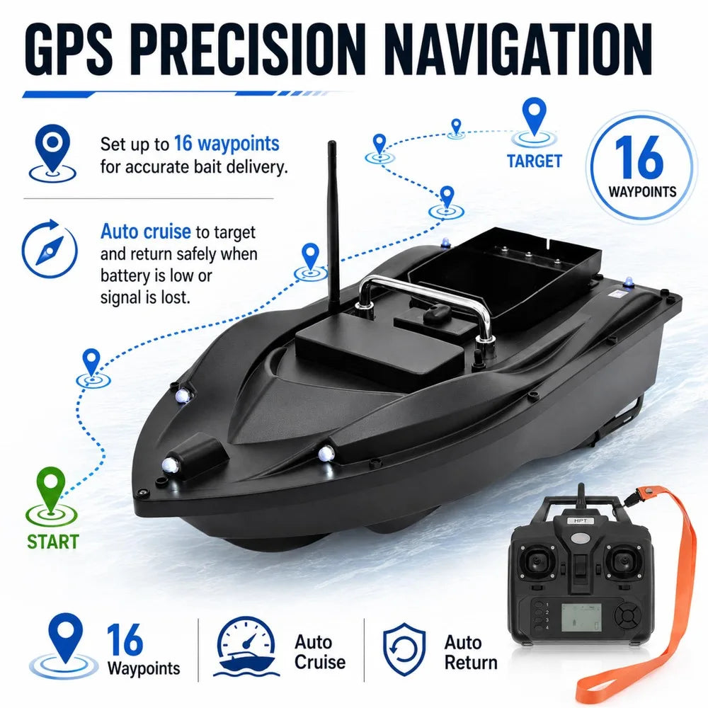 Professional Electric Fishing Bait Boat With GPS And Night Vision