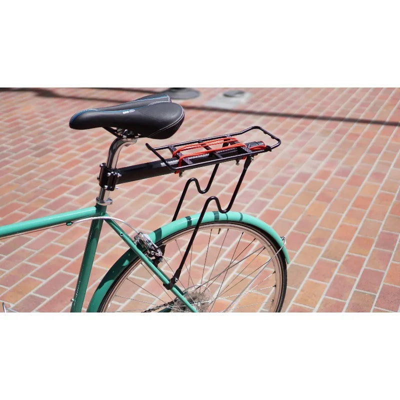 45 lbs. Capacity Lighted Rear Bike Rack, 18 Inches