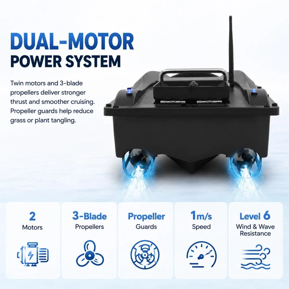 Professional Electric Fishing Bait Boat With GPS And Night Vision