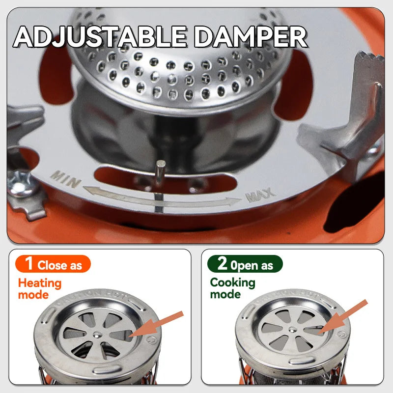 2 in 1 Portable Propane Heater Stove Pro – Outdoor Camping Gas Stove for Ice Fishing, Backpacking, Hiking, Hunting, Survival & Emergency