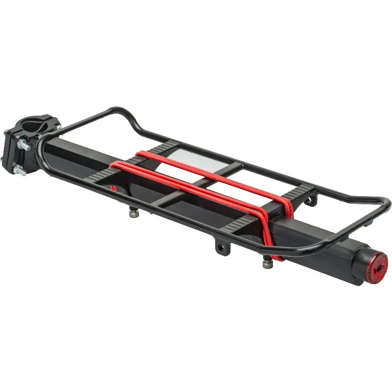 45 lbs. Capacity Lighted Rear Bike Rack, 18 Inches