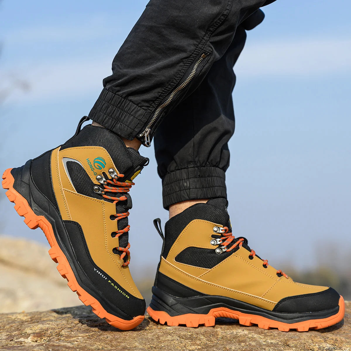 VEIGAR Men's Protective Work Shoes Steel Toe Safety Boots