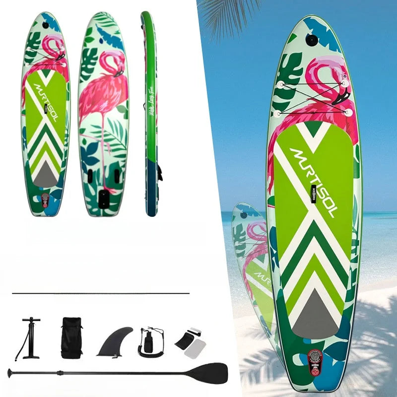 Thickened Double-layer Stand-up Paddle Board Inflatable Surfing Board Stable Outdoor Water Sports Family Camping Travel Gear
