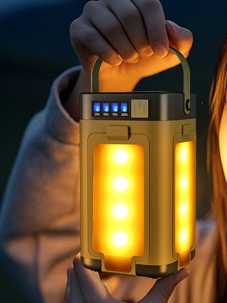 APWIKOGER Rechargeable Solar Camping Lantern Power Bank