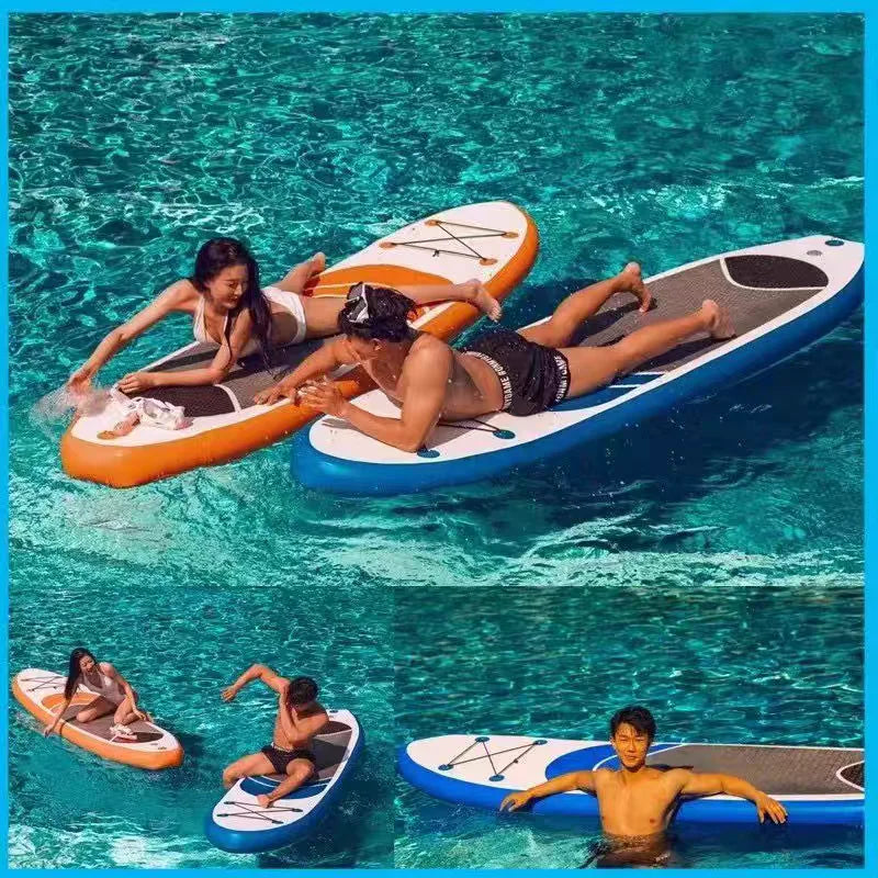 Thickened Double-layer Stand-up Paddle Board Inflatable Surfing Board Stable Outdoor Water Sports Family Camping Travel Gear
