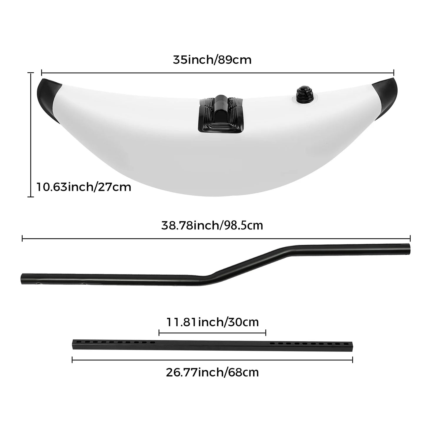 2X PVC Kayak PVC Inflatable Outrigger Float Kayak Canoe Inflatable Outrigger Fishing Boat Stabilizer Lightweight with Sidekick