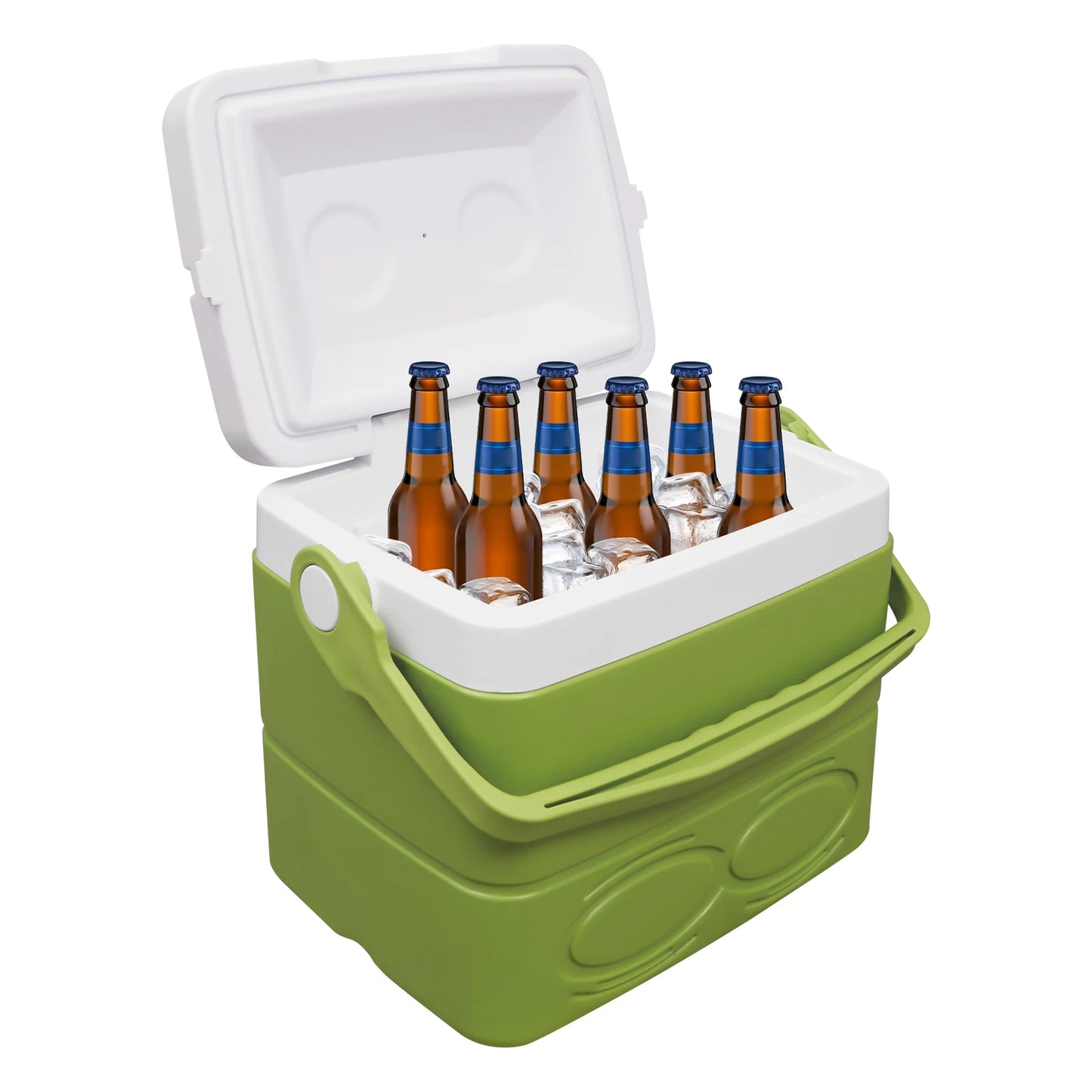 Portable Insulated Cooler 8.5L, Small Camping Ice Chest with Handle & Cup Slots, Long-Lasting Cool for Beach Picnic Travel