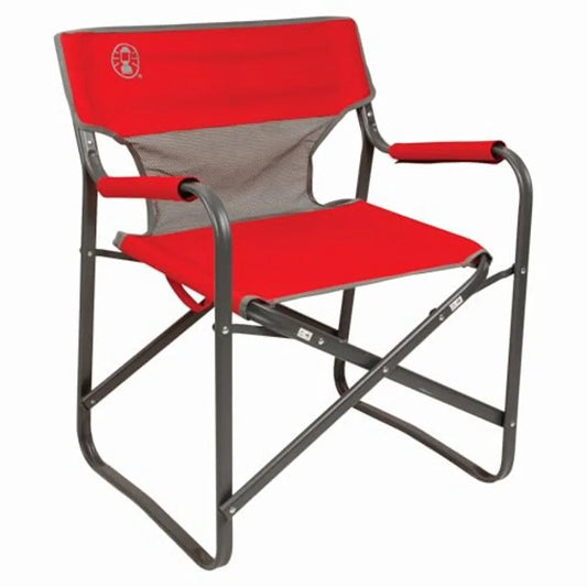 Outpost Breeze Folding Camping Chair with Cooling Mesh Back, Portable Outdoor Chair Supports up to 300lbs