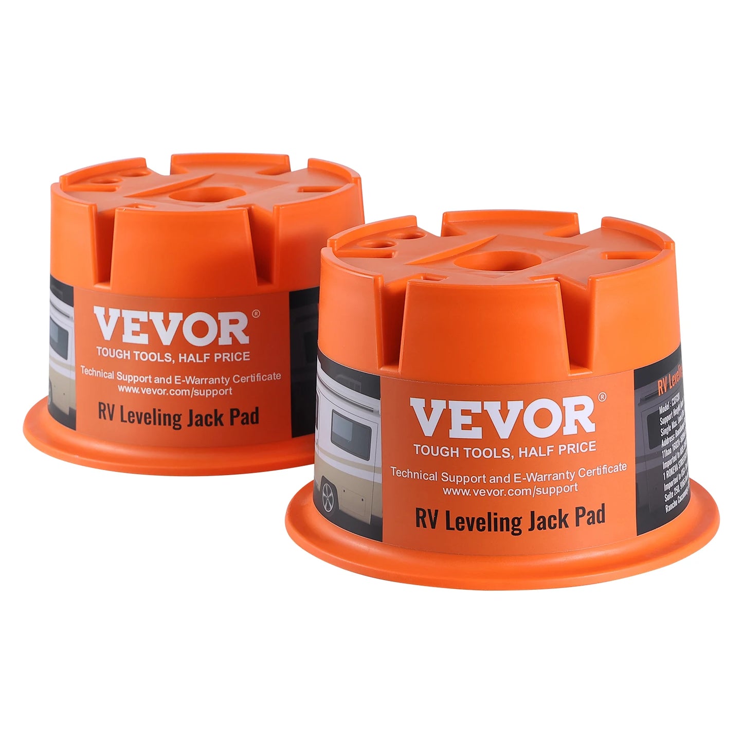 VEVOR Trailer Jack Block 2000lbs Capacity per RV Leveling Block High-quality Polypropylene RV Camper Stabilizer Blocks 2Pack