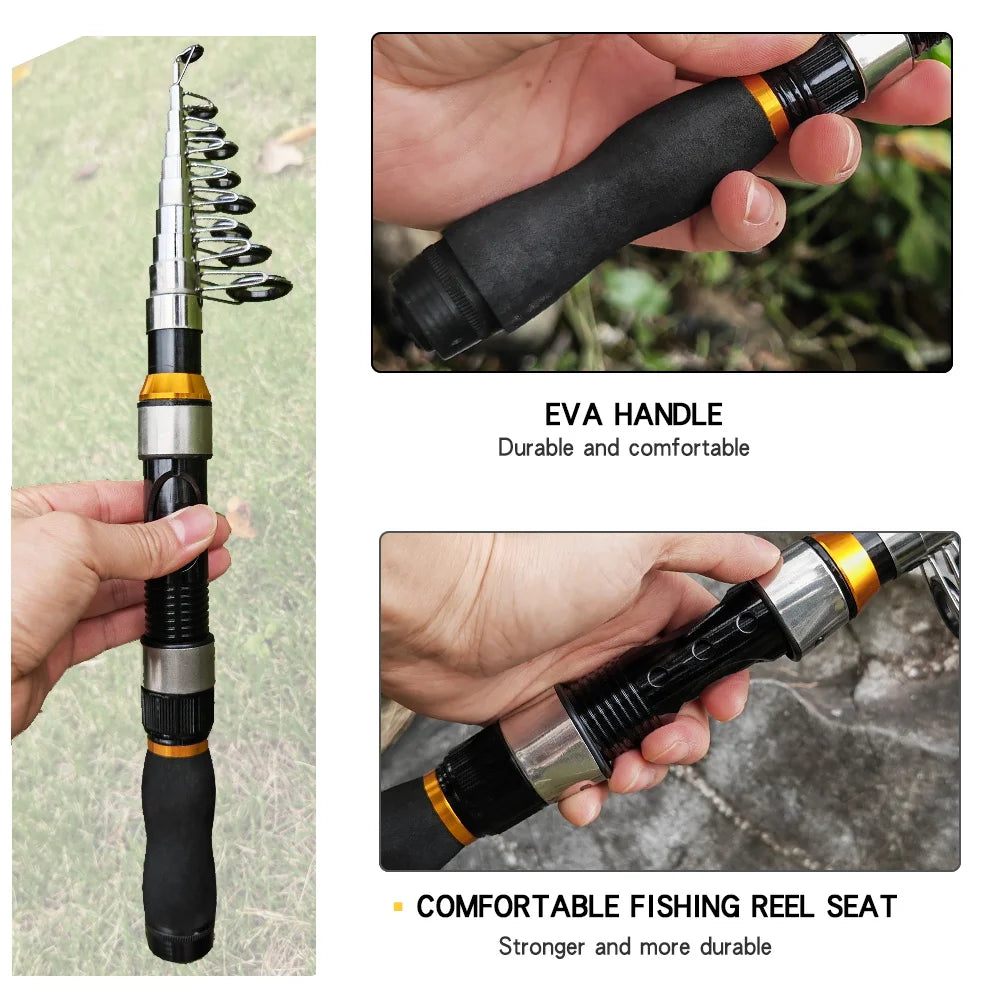Portable Telescopic Fishing Rod For Travel And Carp
