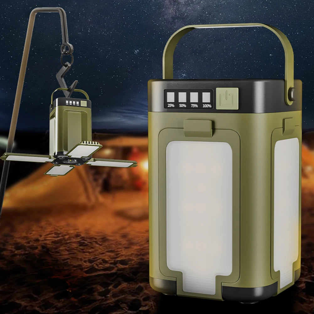 APWIKOGER Rechargeable Solar Camping Lantern Power Bank