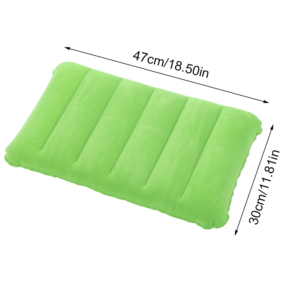 47x30cm Inflating Pillows Portable Camping Cushion Pillow Comfortable Ergonomic for Neck & Lumbar Support