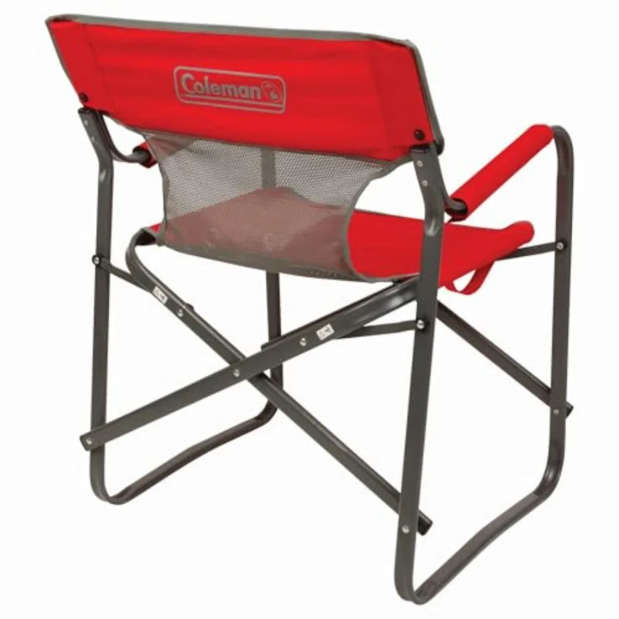 Outpost Breeze Folding Camping Chair with Cooling Mesh Back, Portable Outdoor Chair Supports up to 300lbs