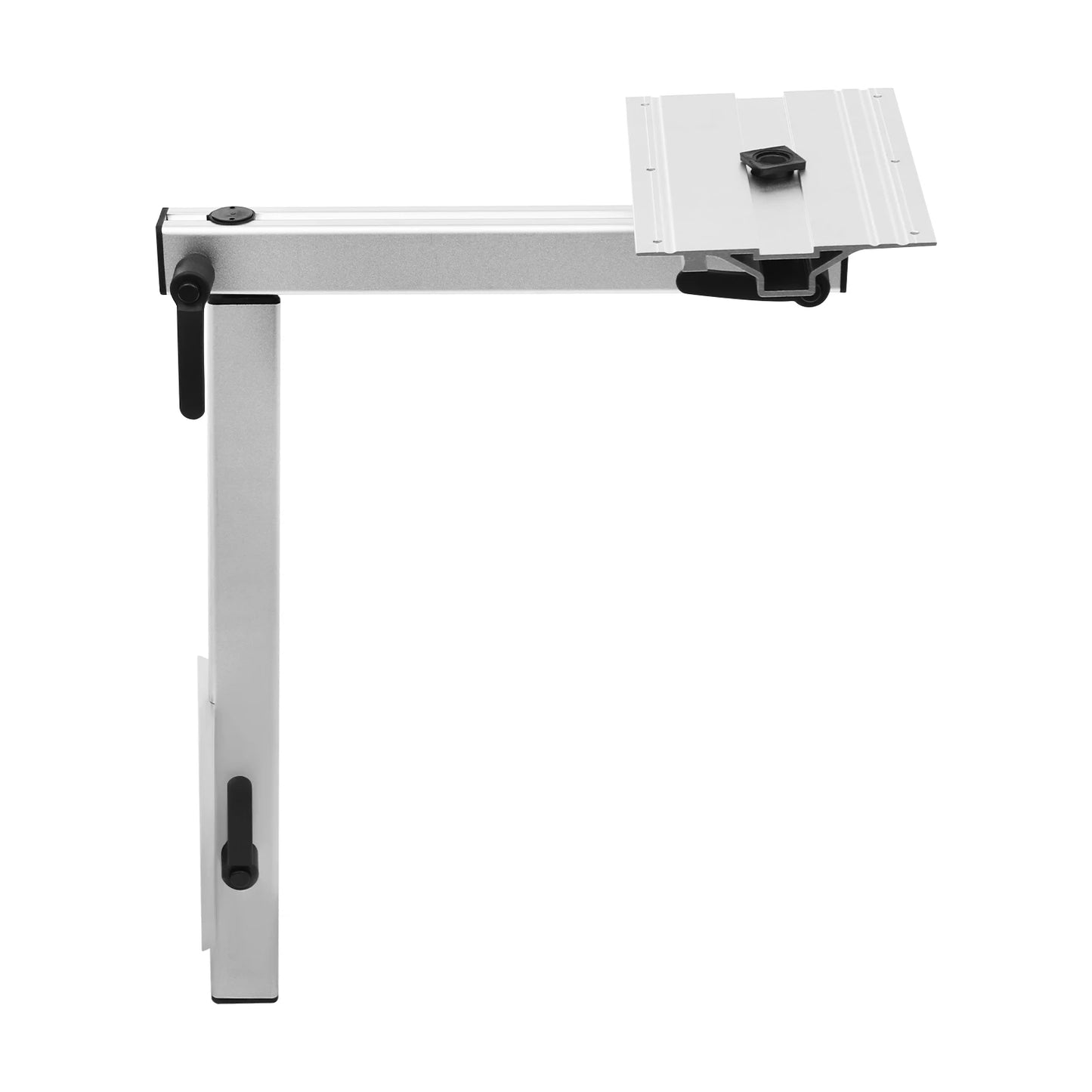 RV Telescopic Table Leg Silver Heavy Duty 360° Table Leg Yacht Aluminum Alloy Detachable Table Leg with Tabletop Carrier Board