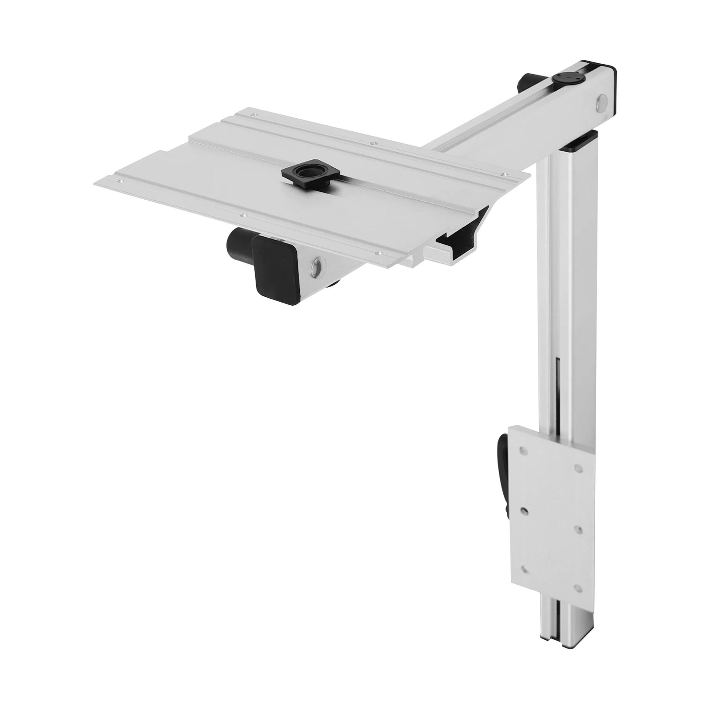 RV Telescopic Table Leg Silver Heavy Duty 360° Table Leg Yacht Aluminum Alloy Detachable Table Leg with Tabletop Carrier Board