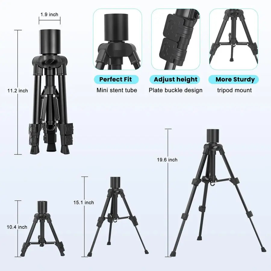 for Starlink Mini Tripod Mount with Pipe Adapter Adjustable Height and Angle for Starlink Mini Tripod kit for Outdoor Camping, T