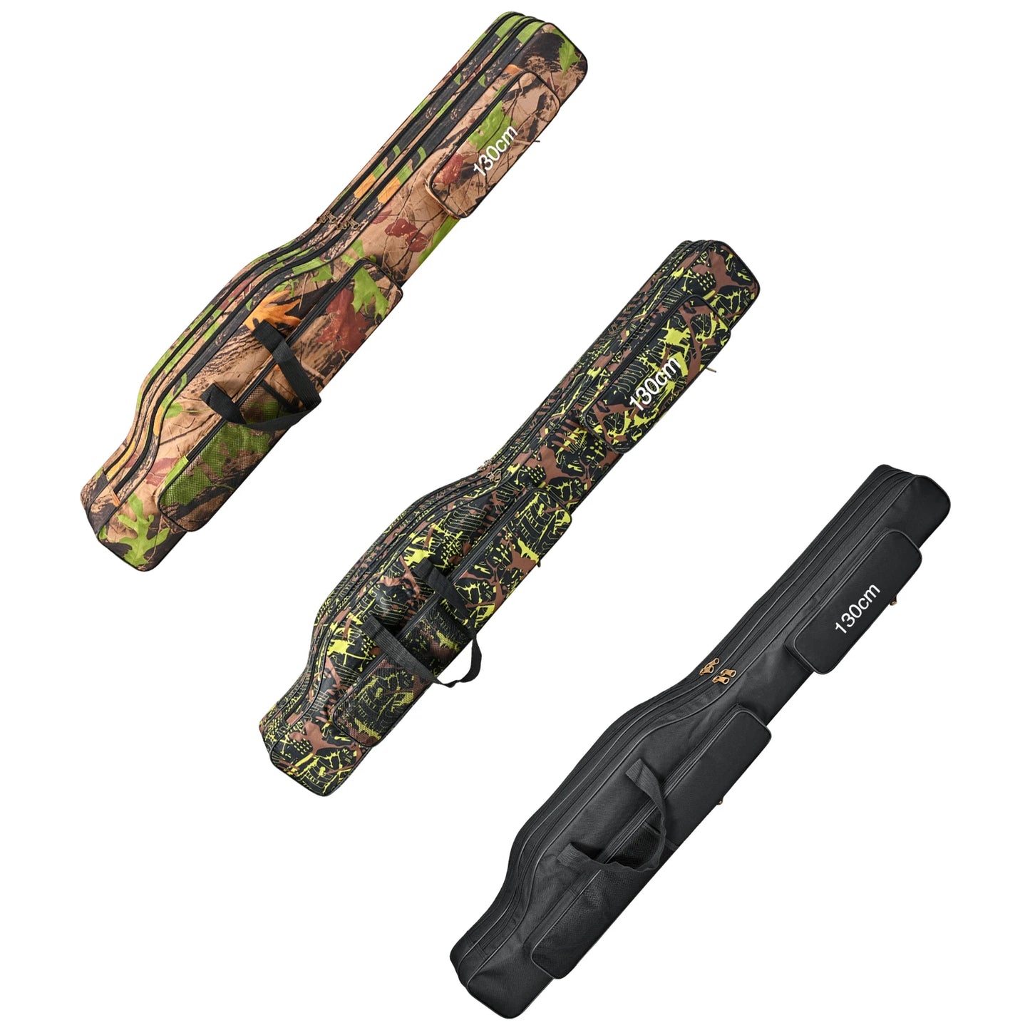 Fish Tackle Rod Holdall Bag Waterproof Oxford Fishing Pole Storage Bag Large Capacity 130cm for Men Family Travel Gifts