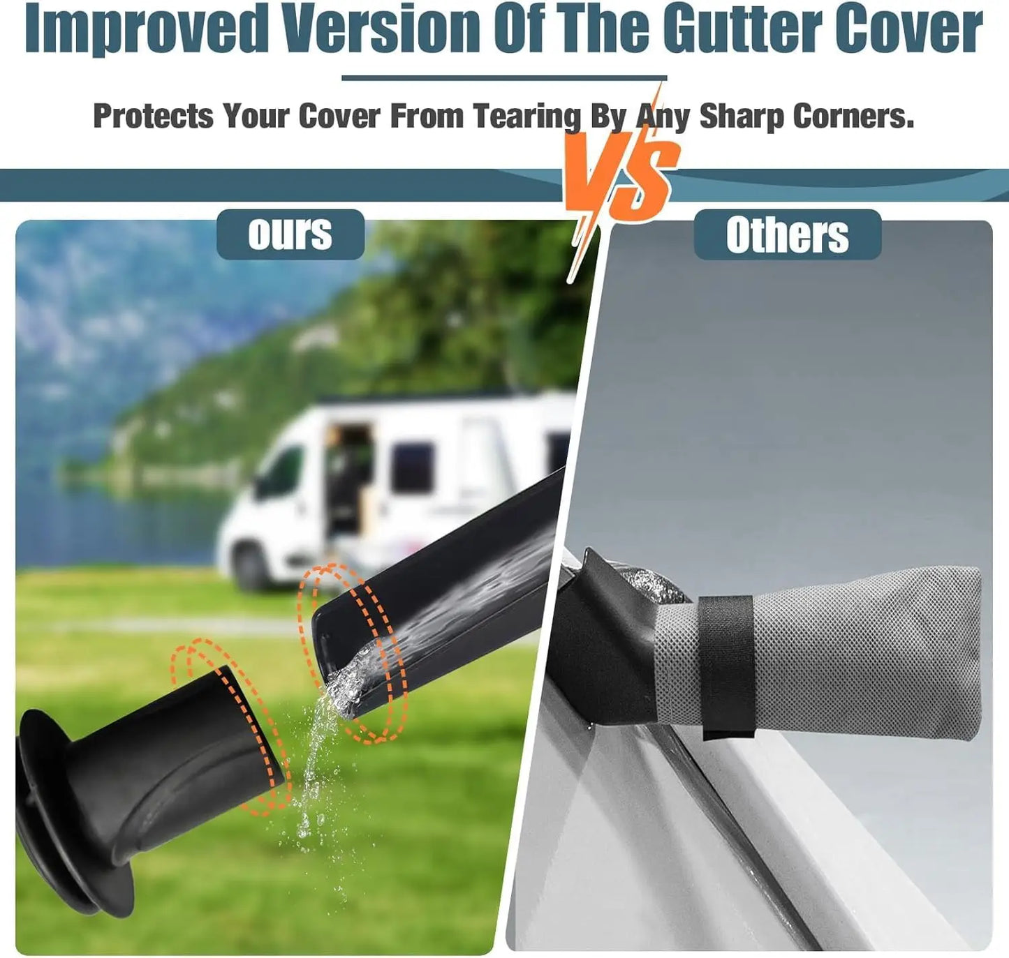 Umbrauto Truck Camper Cover, Upgraded 7 Layers Top Waterproof Slide-in RV Cover with Windproof Straps & Complete Accessory Kit