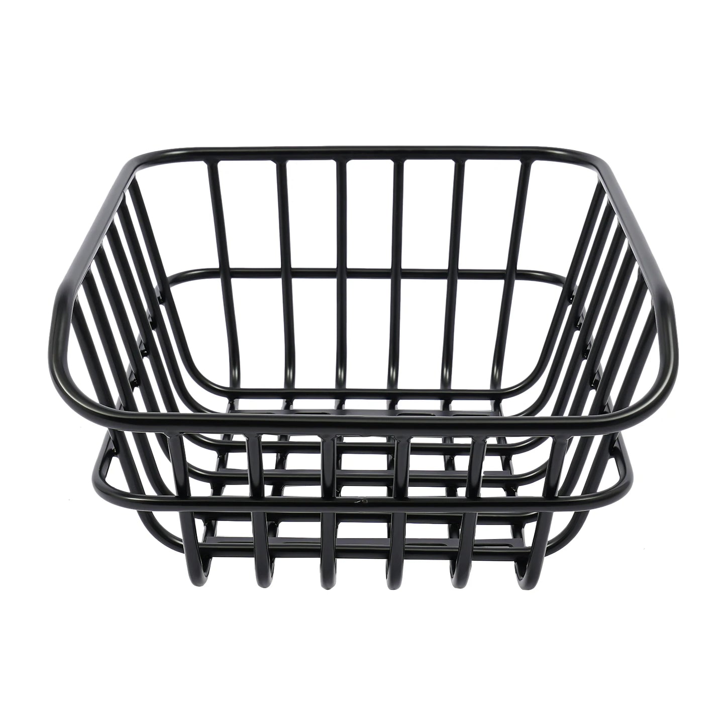 Bicycle Basket, Bike Rear Basket with Luggage Net & Rain Cover, Heavy Duty Iron Mesh 55lbs Load for Commuting Shopping