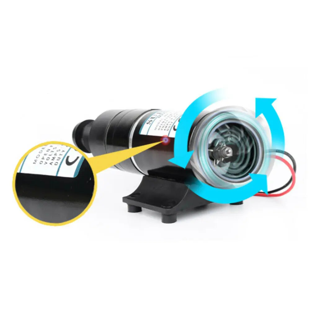 Toilet Water Pump, RV Macerator Waste Pump, Camper MP-4500 12V, Auto Shut-Off Overheat Protection, Motorhome, Caravan