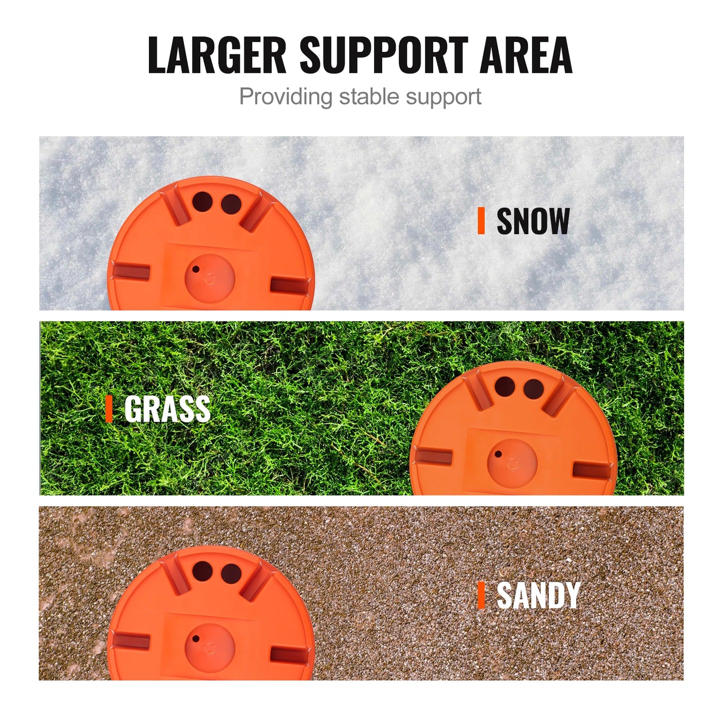 VEVOR Trailer Jack Block 2000lbs Capacity per RV Leveling Block High-quality Polypropylene RV Camper Stabilizer Blocks 2Pack